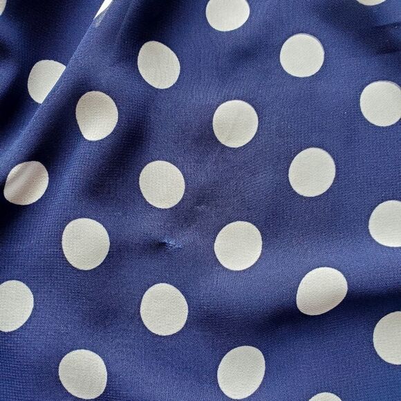 🔹️NWT Robert Louis Blue Polka Dot Print Sleeveless Dress XLarge - Picture 8 of 8